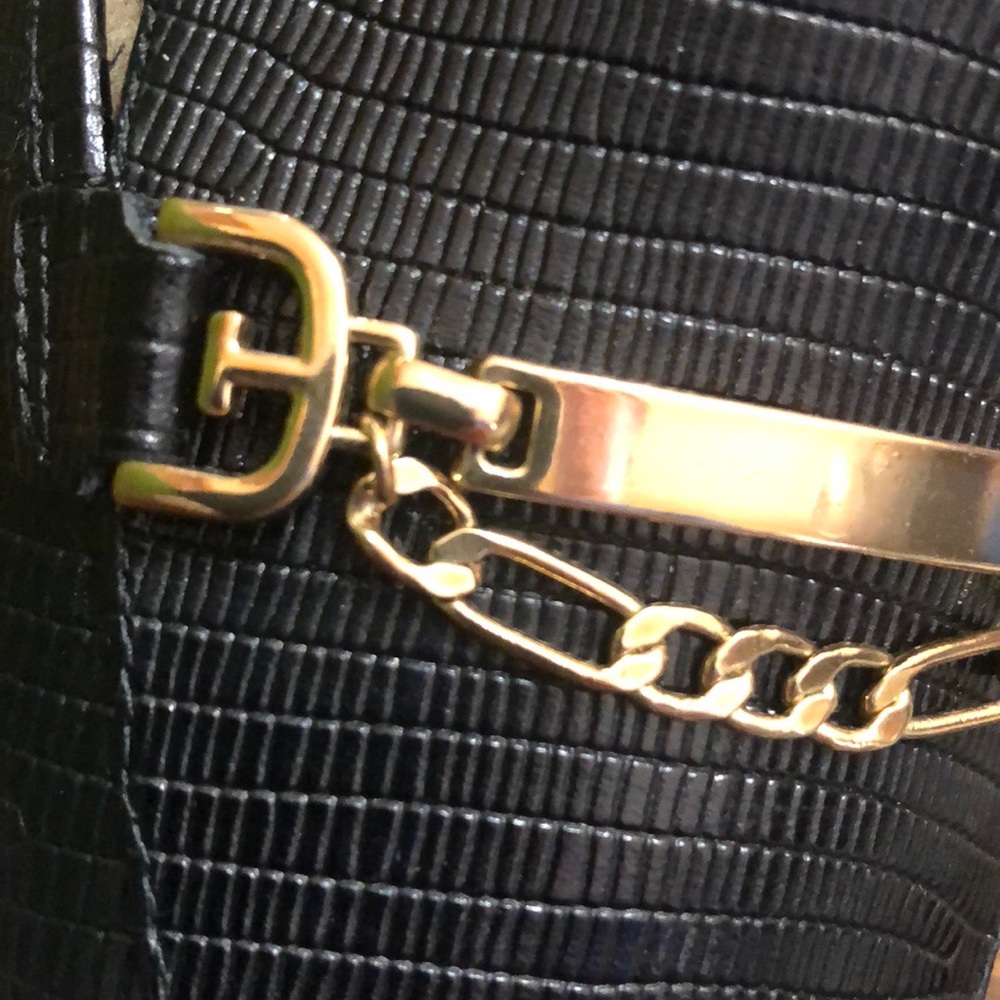 Sam Edelman Black Mules with Gold Chain - Picture 10 of 15